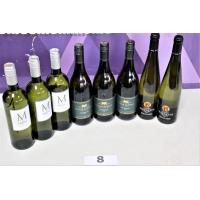 8 diverse flessen wijn